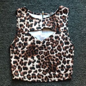 Charolette Russe - animal print crop top